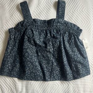 NWT - Joie - Mortiz cheetah leopard print boxy top (lazuli)